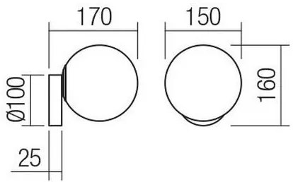 Redo 01-2714 - Nástenné svietidlo VOLLEY 1xE14/28W/230V čierna
