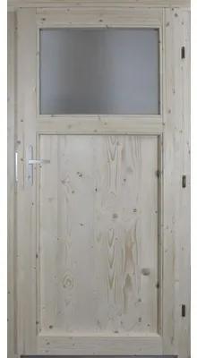 Vchodové dvere drevené vedľajšie 98 P smrek