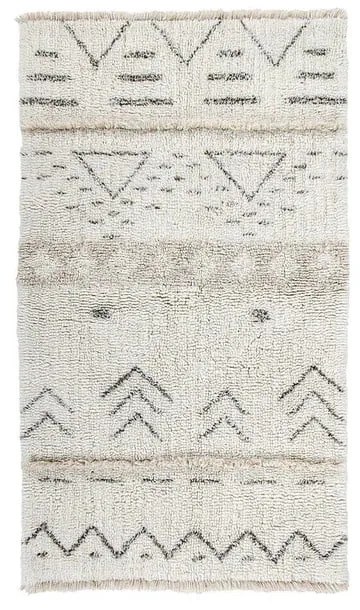 Krémový prateľný ručne tkaný vlnený koberec 80x140 cm Lakota Day – Lorena Canals