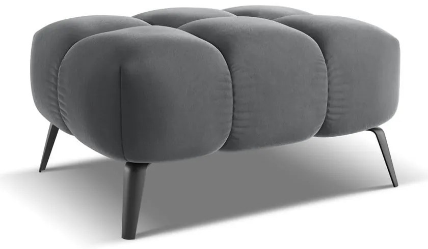 Sivá zamatová podnožka Nalu – Makamii