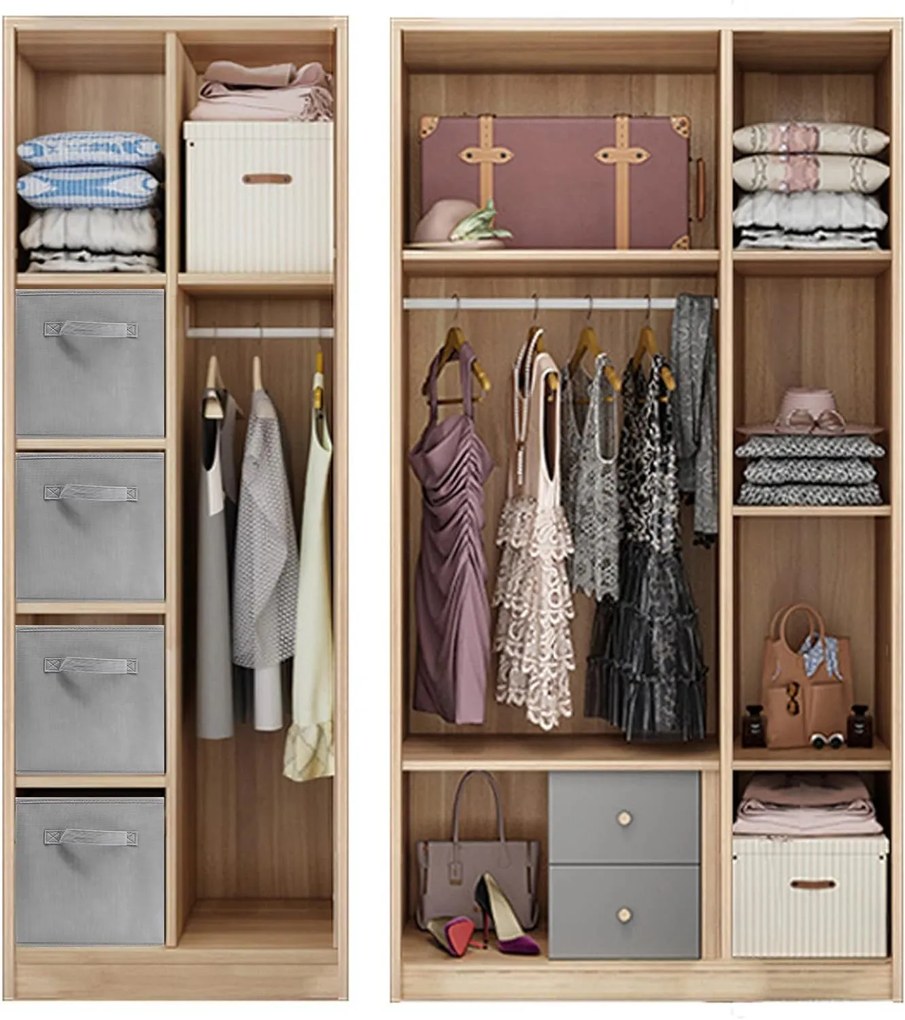 Zeller Present Organizér na oblečenie a spodnú bielizeň 26x26x26 cm, sivý NON-W