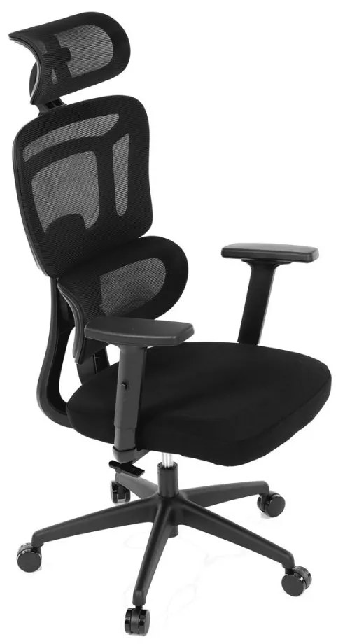 Kancelárska ergonomická stolička MARIA — látka, čierna