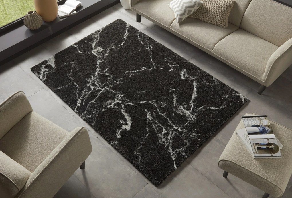 Mint Rugs - Hanse Home koberce Kusový koberec Nomadic 104893 Black Cream - 200x290 cm