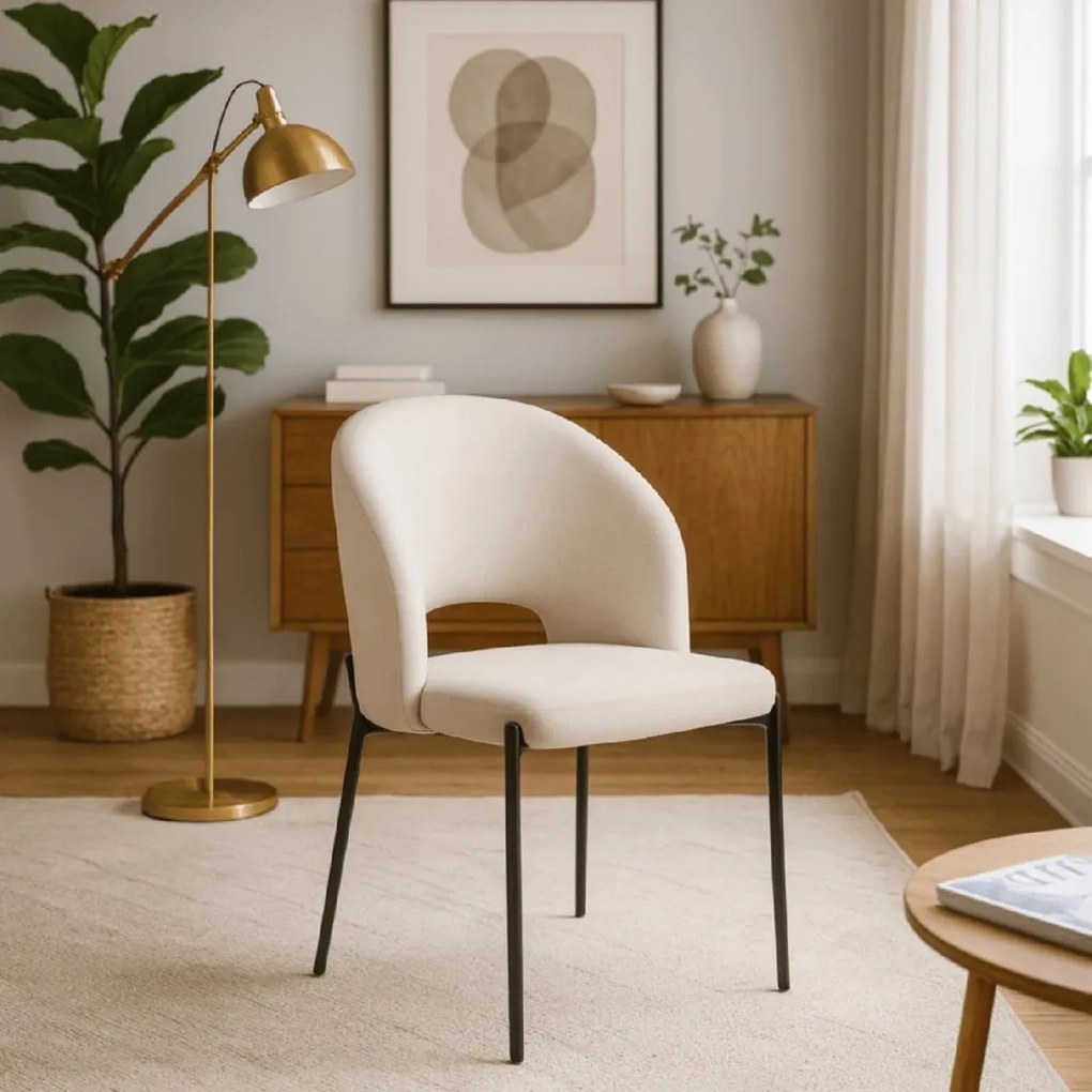 PROXIMA.store - Čalúnená glamour stolička BROS FARBA: béžová