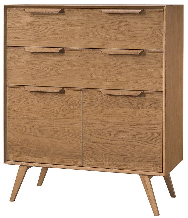 Komoda Leo 15 II 105 cm dub rustikálny karamelový