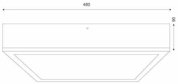 Stropné svietidlo NATURAL SQUARE 4xE27/15W/230V 48x48 cm borovica/biela