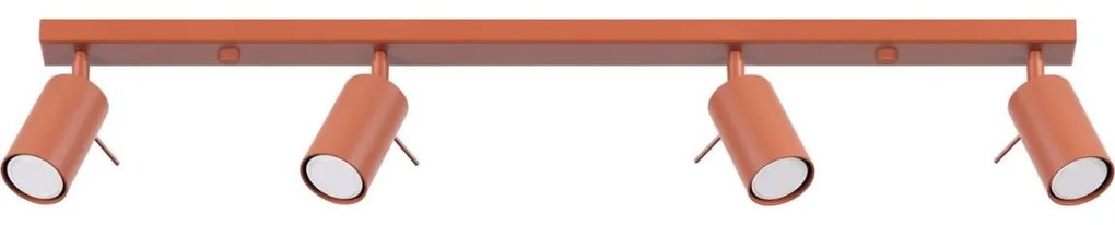 Sollux SL.1510 - Bodové svietidlo RING 4xGU10/10W/230V červená