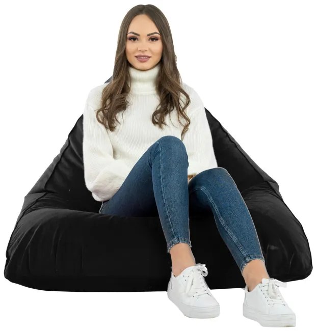 Sedací vak Bermudy SAKO čierny plyš