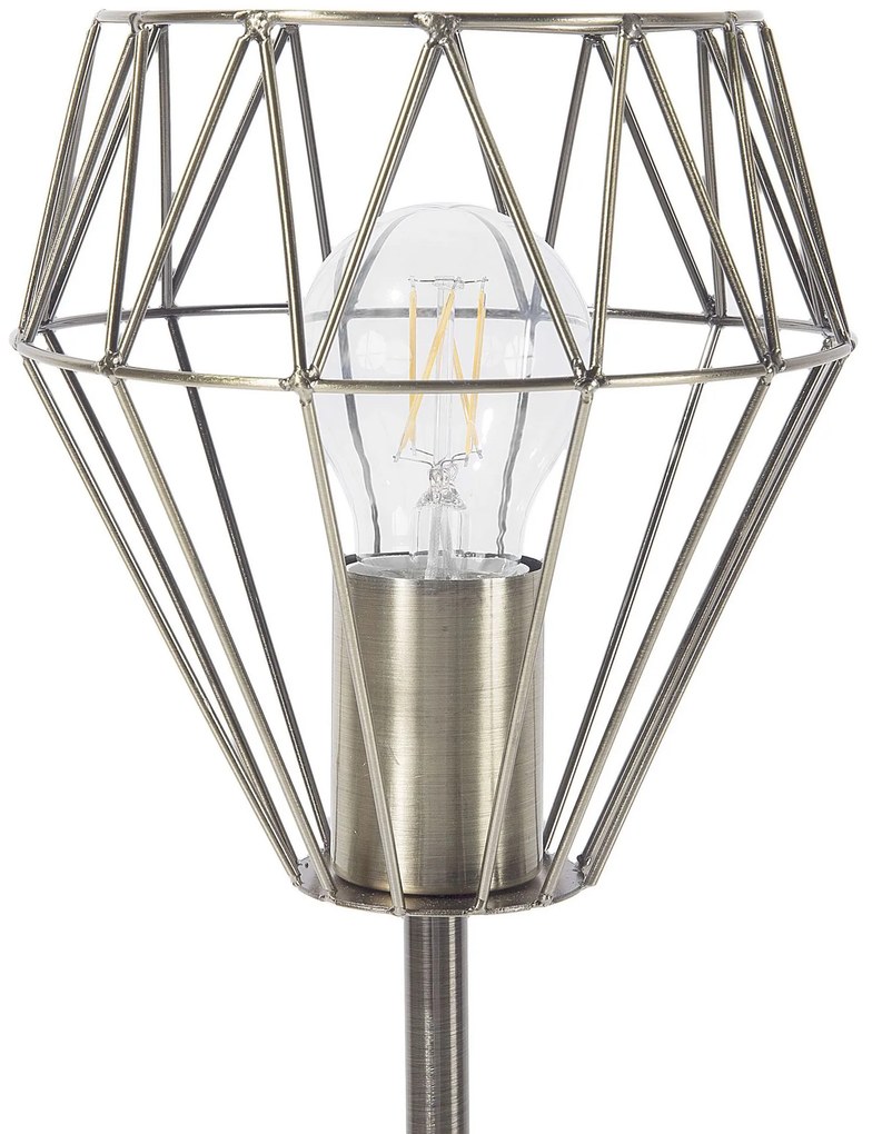 Veľká mosadzná kovová stolná lampa MOONI Beliani