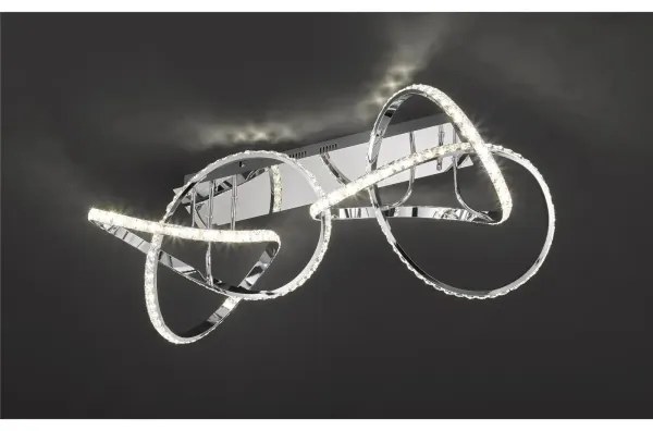 LED stmievateľné stropné svietidlo ABRO LED/49W/230V lesklý chróm