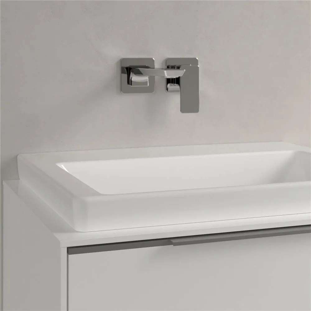 VILLEROY & BOCH Subway 3.0 umývadlo na skrinku bez otvoru, bez prepadu, spodná strana brúsená, 600 x 470 mm, biela alpská, 4A706F01
