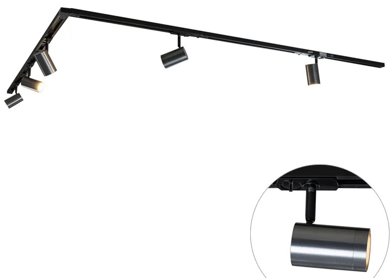 Moderný koľajnicový systém s 5 reflektormi v antracitovej farbe - Iconic Jeana