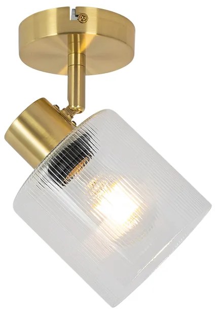Art Deco stropné bodové svetlo zlaté so sklom nastaviteľné - Laura