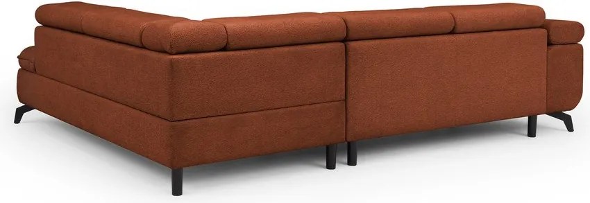Ženilková rohová pohovka v terakotovej farbe (pravý roh/do L) Marbeya – Ropez