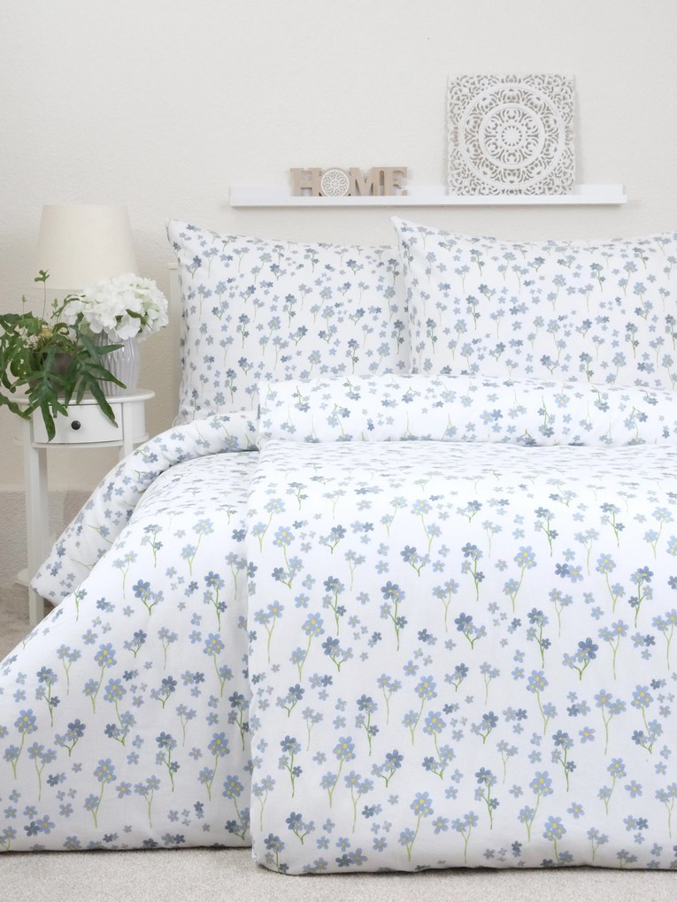 Francúzske flanelové obliečky - Nezábudky