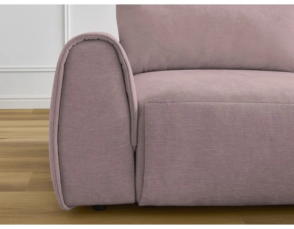 Svetloružová rohová pohovka Aden – Bobochic Paris
