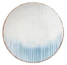 24-dielna jedálenská súprava, biela/modrá, porcelán