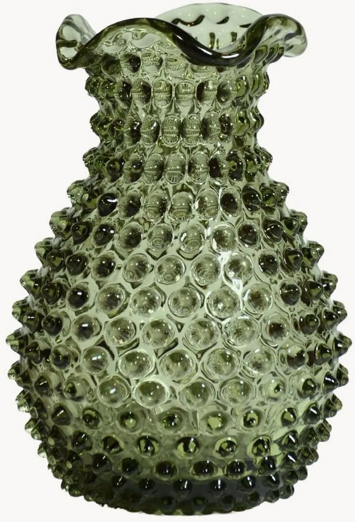 Ručne fúkaná váza Hobnail Blonde, V 21 cm