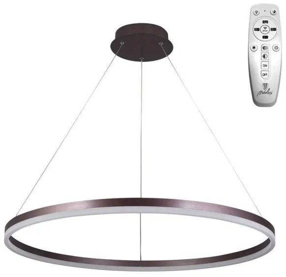 Brilagi - LED Stmievateľný luster na lanku CIRCLE LED/55W/230V 3000-6500K hnedá +DO