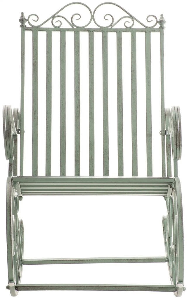 Kovové hojdacie kreslo Smile - Zelená antik