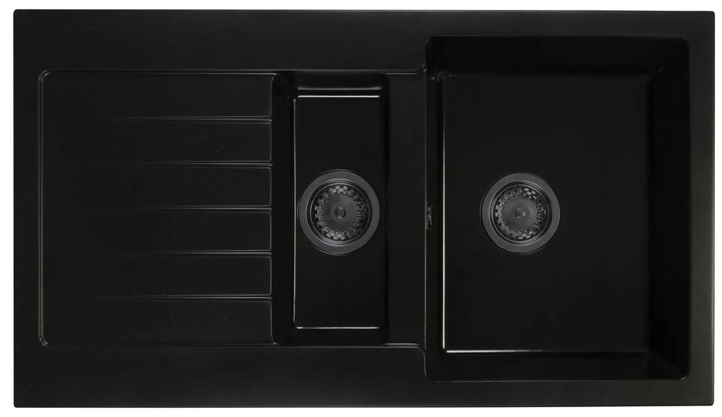 Kuchynský drez Altava (čierna) (bez otvoru pre batériu) (L). Vlastná spoľahlivá doprava až k Vám domov. 1066009