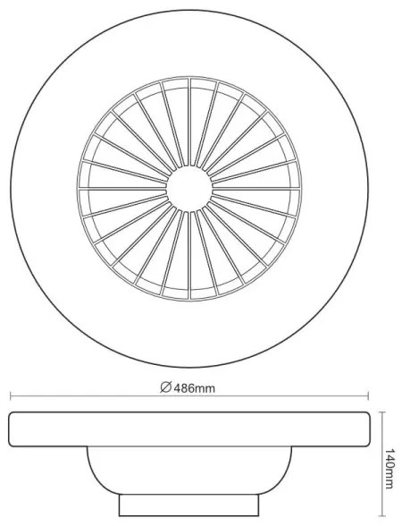 LED Stropné svietidlo s ventilátorom OPAL LED/48W/230V + diaľkové ovládanie