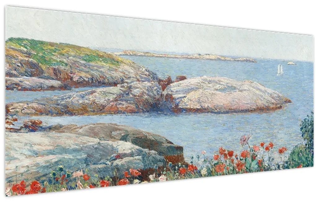 Obraz - Childe Hassam, Poppies,  Isles of Shoals, reprodukcia (120x50 cm)
