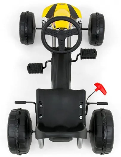 Šlapacia motokára Viper žltá