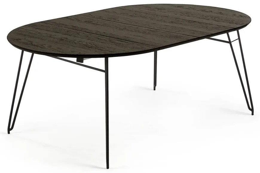 Okrúhly rozkladací jedálenský stôl s doskou v dekore jaseňového dreva ø 120 cm Norfort – Kave Home