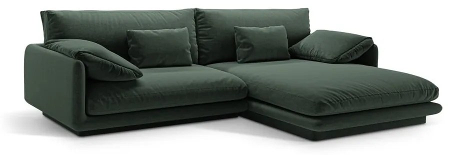 Tmavozelená rohová pohovka (pravý roh) Torino – Micadoni Home