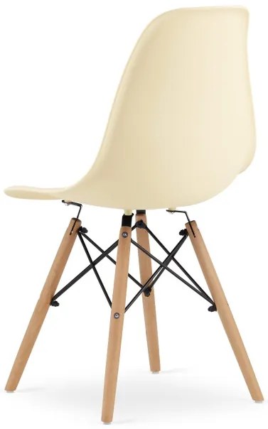 Set jedálenských stoličiek OSAKA krémové (hnedé nohy) 4ks