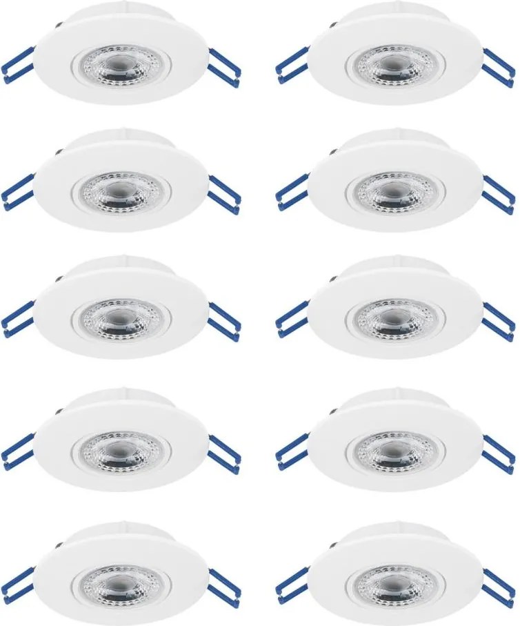 Eglo 300187 - Sada 10× LED zapustených svietidiel GEDREZ LED/4,9W/230V pr. 9 cm biela