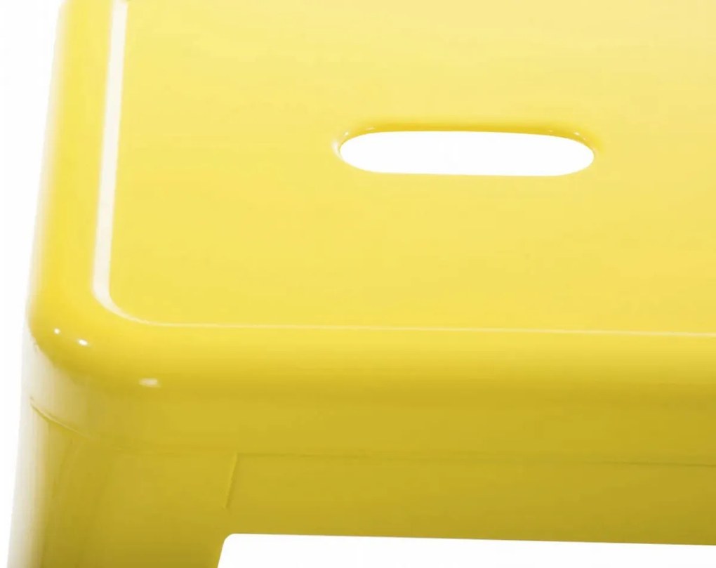 Stohovateľná kovová stolička Arm - Žltá