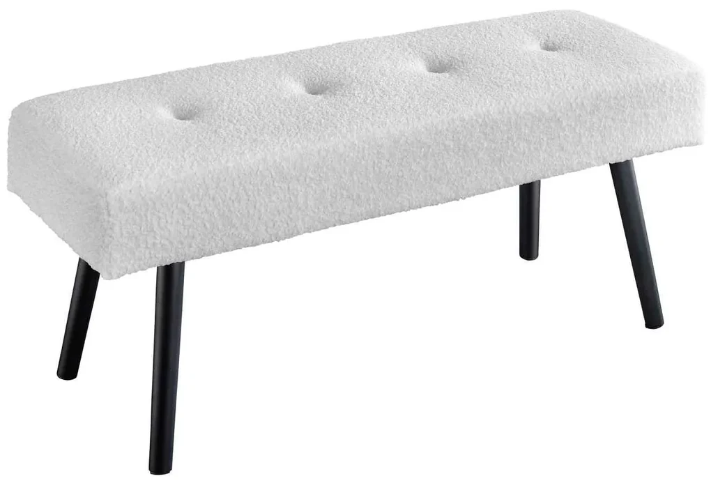 Dizajnová lavica Bailey 100 cm biela