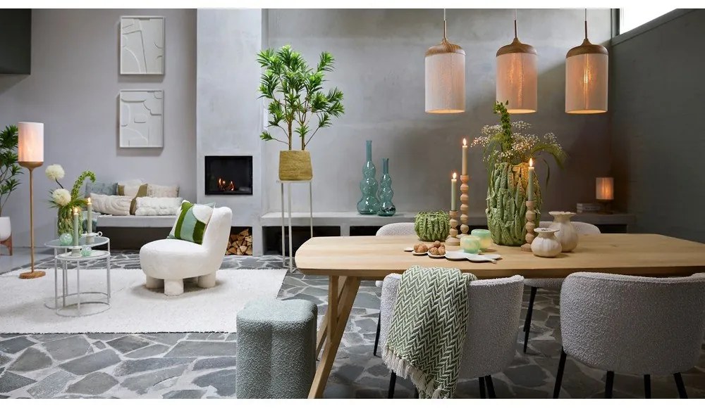 Krémovobiele kovové jedálenské kreslá v súprave 2 ks Radaja – Light & Living