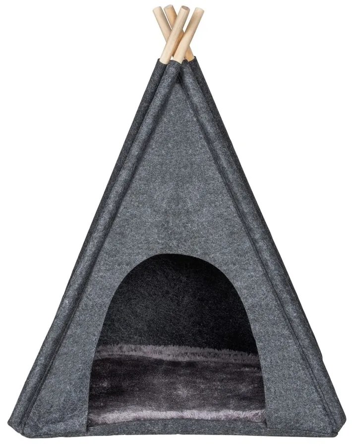 Tmavosivý teepee stan pre domácich maznáčikov Wenko