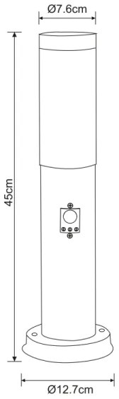 Globo 3158AS - Vonkajšie svietidlo so senzorom BOSTON 1xE27/15W/230V
