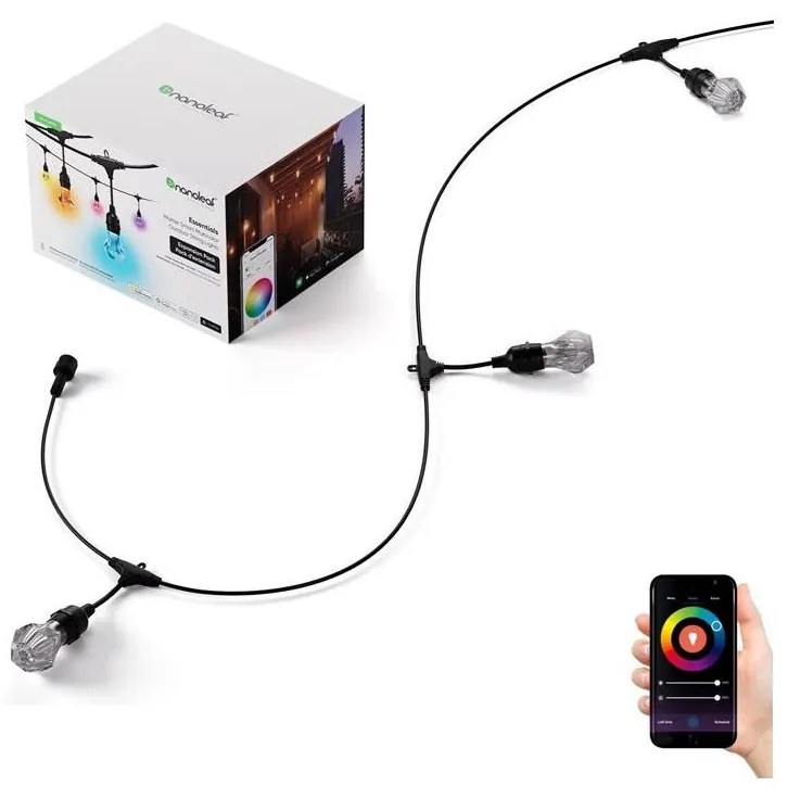 Nanoleaf NF084E00-20SLO- LED RGBWIC Rozšir. reťaz GIRLANDA 20xLED 15m Wi-Fi IP65