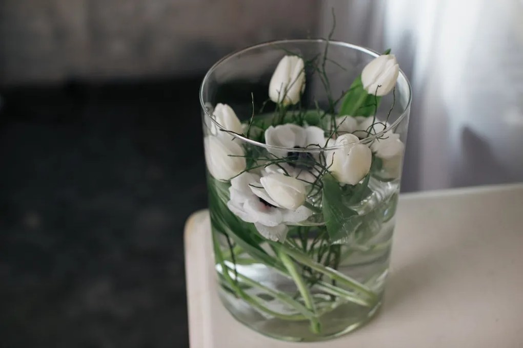 Sklenená váza 19x25 cm, priehľadná valcová