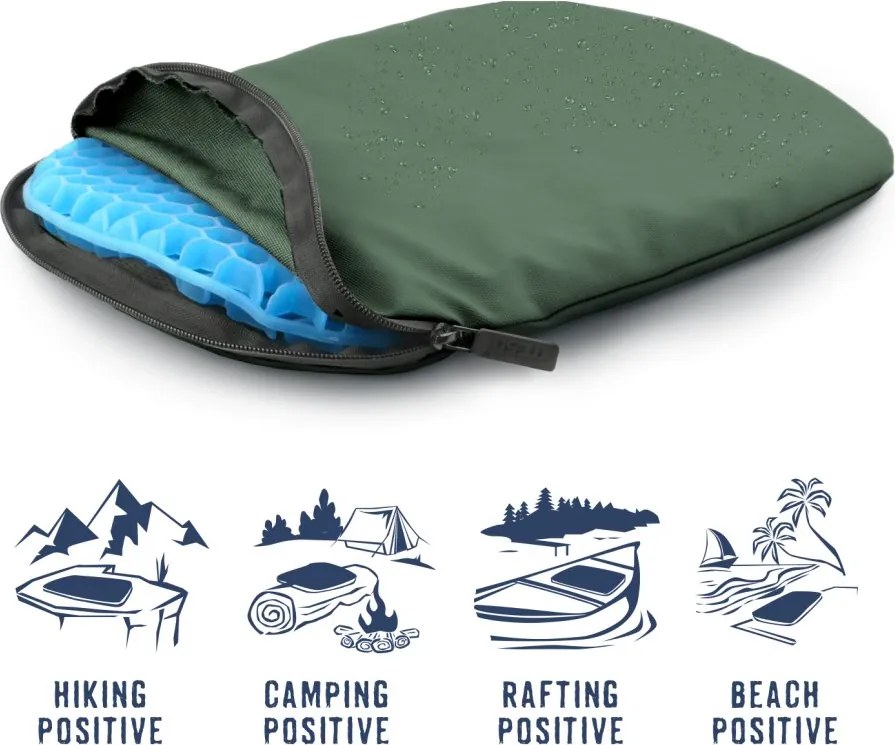 Cestovný podsedák MOSH Kamper light tmavá khaki / čierna