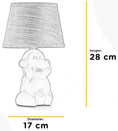 ONLI - Stolná lampa MONKEY 1xE14/6W/230V hnedá