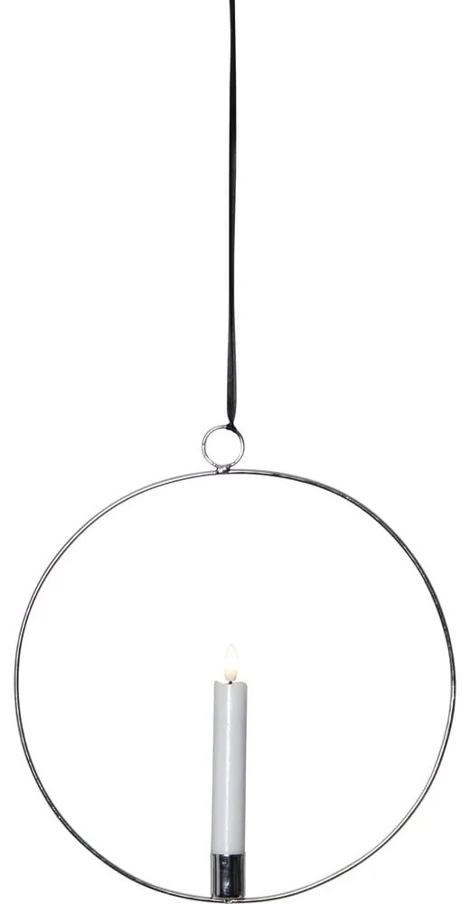 Svetelná dekorácia v striebornej farbe Flamme Ring – Star Trading