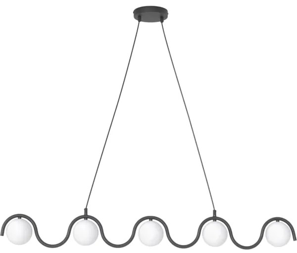 Luster na lane SINUS 5xG9/8W/230V čierna