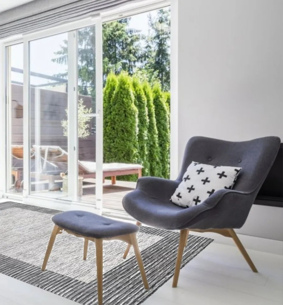 Berfin Dywany, Kusový koberec Vals 8001 Grey, 200x290, šedá, kancelária