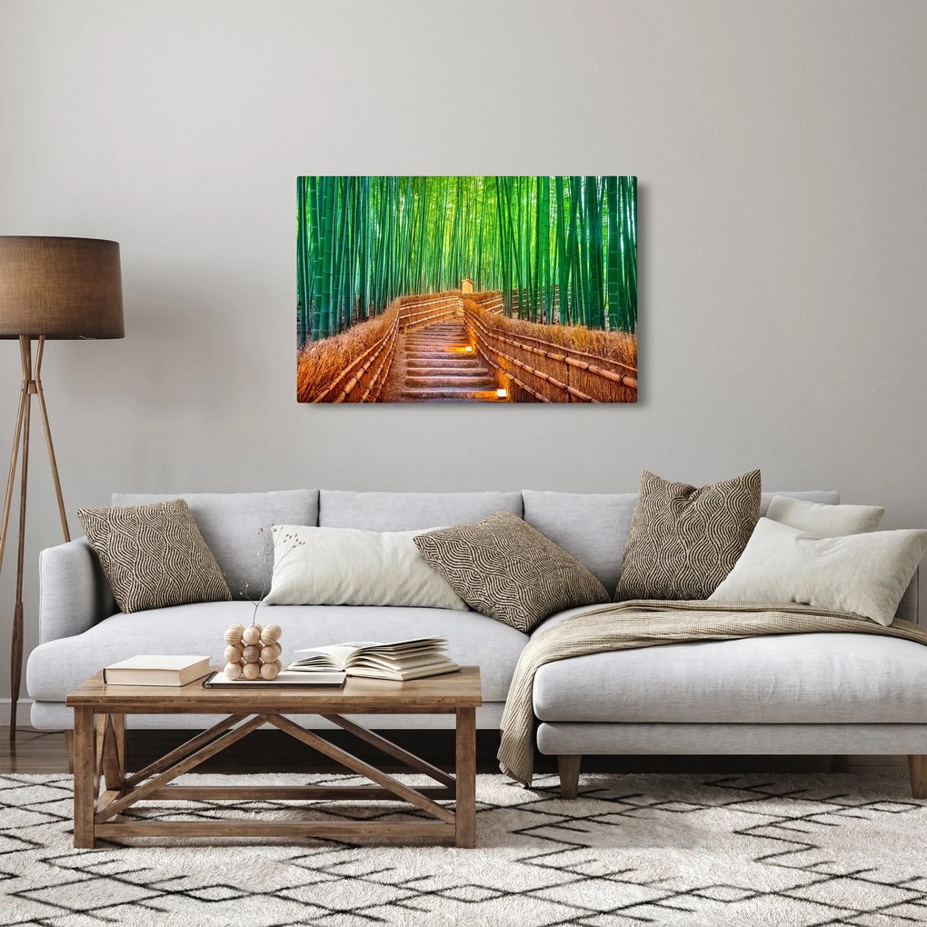 Obraz - Japonský bambusový les (90x60 cm)