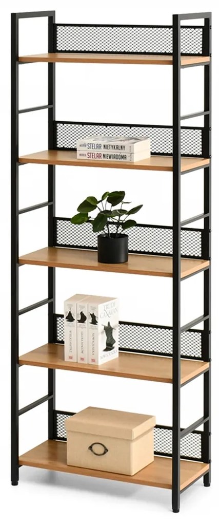 Regál Danube B (dub + čierna). Akcia -21%. Vlastná spoľahlivá doprava až k Vám domov. 1111336