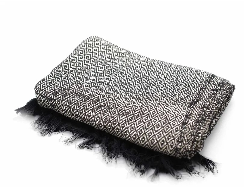 Boho Pohodlný Prehoz - 125 x 150 cm - Drevené Uhlie Sada 5 ks zvýhodnená cena