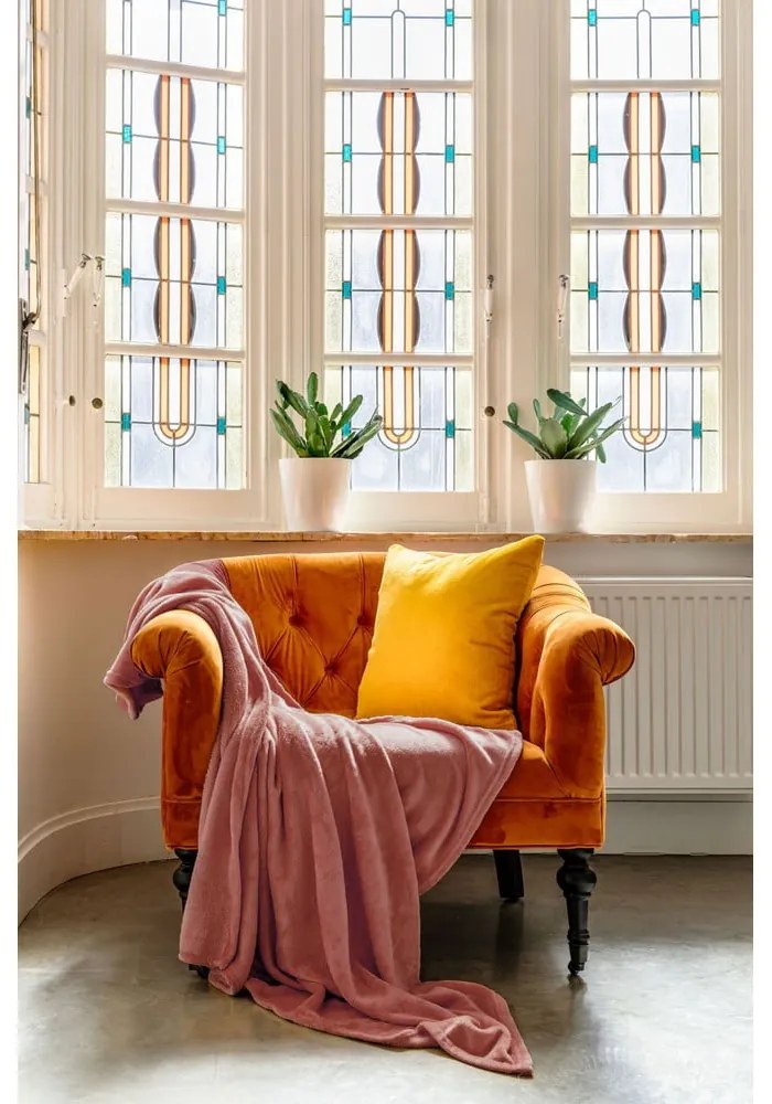 Ružová mikroplyšová deka Tiseco Home Studio, 130 x 160 cm