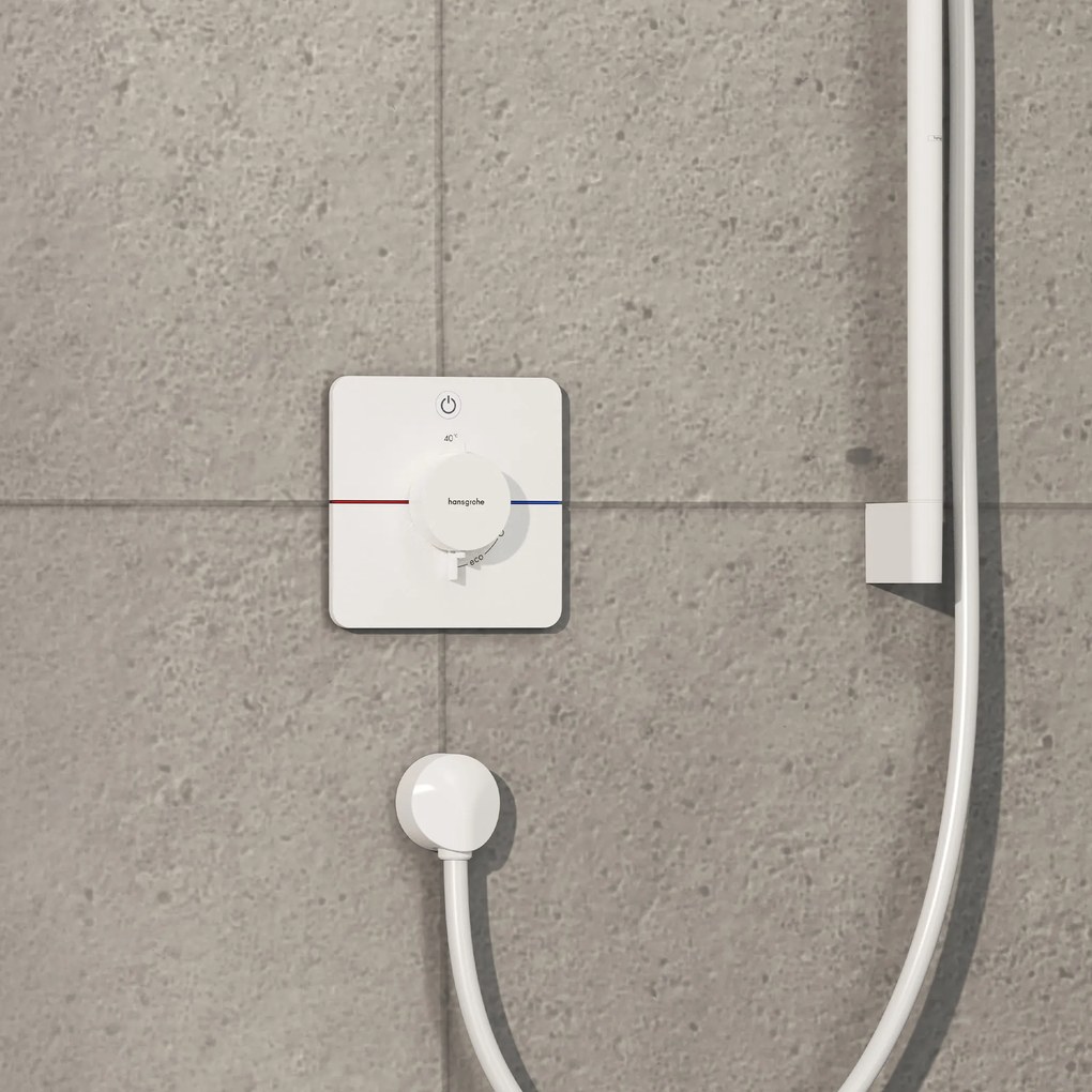Hansgrohe ShowerSelect Comfort Q, termostat pod omietku pre 1 spotrebič, biela matná, HAN-15581700