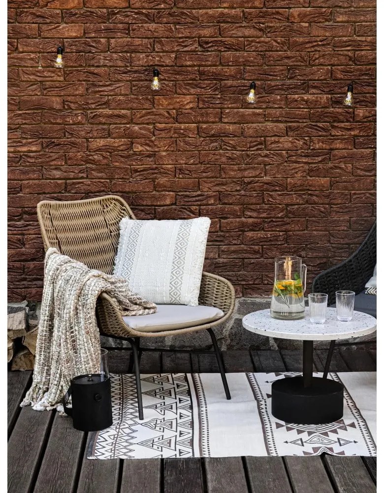 Béžovohnedý obojstranný vonkajší koberec z recyklovaného plastu Green Decore Afra, 120 x 180 cm